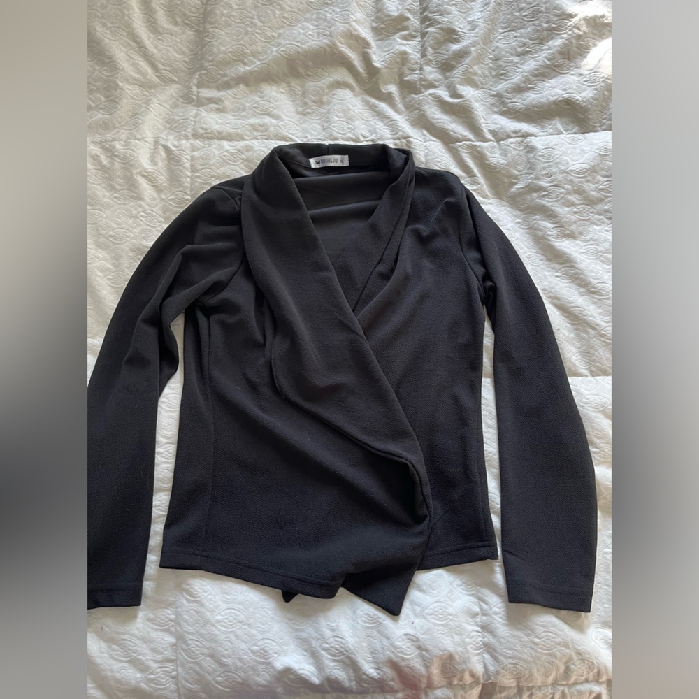 Doublju Classic Black Wrap Jacket